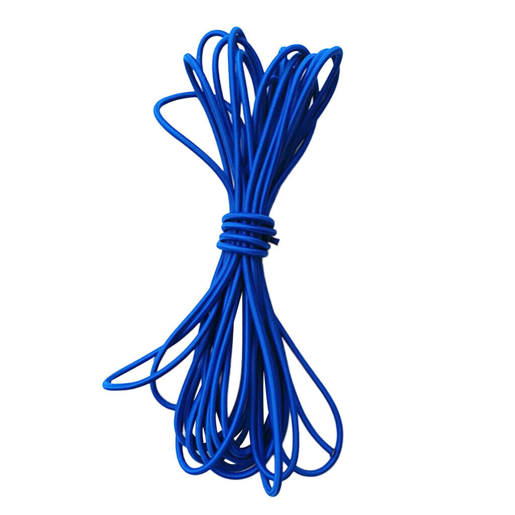 5mm Blue Elastic Rubber Bungee Rope Shock Cord Tie Down Boat UV Stable 5m