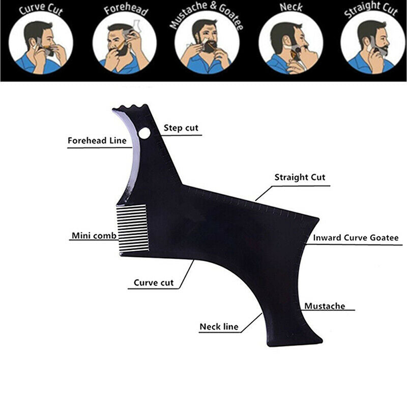 Men'S Beard Combs Shaping Styling Trim Template Stencil Comb Beards Comb T HaSJ