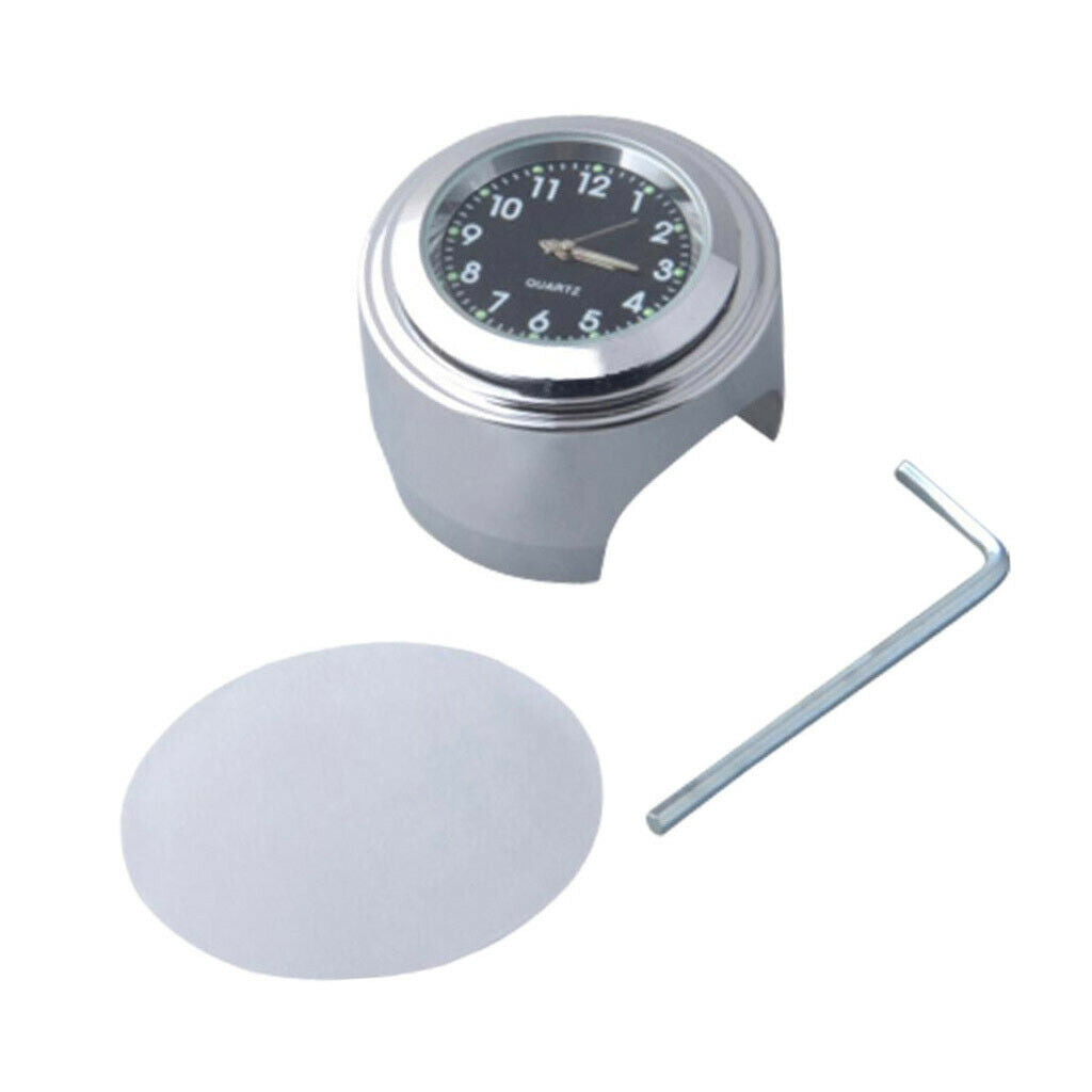 Pack of 1 Universal Waterproof Motorcycle Bike Handlebar Thermometer+Clock