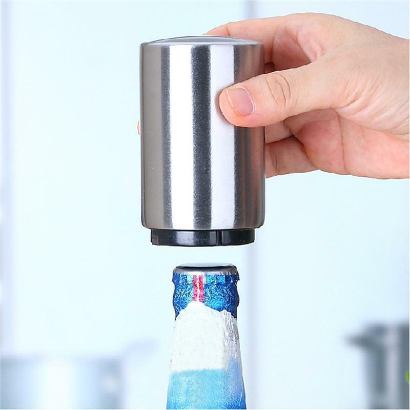 Easy Bottle Opener Stainless Steel Automatic Beer Cap Wine Bar Waiter Tool  Kt