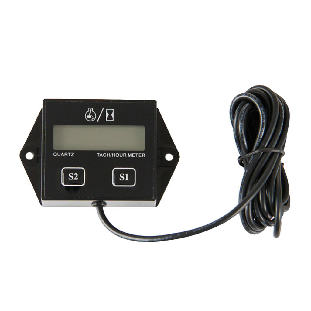Waterproof Tach Hour Meter RMP 2/4 Stroke Dirt Bike Tachometer Gasoline