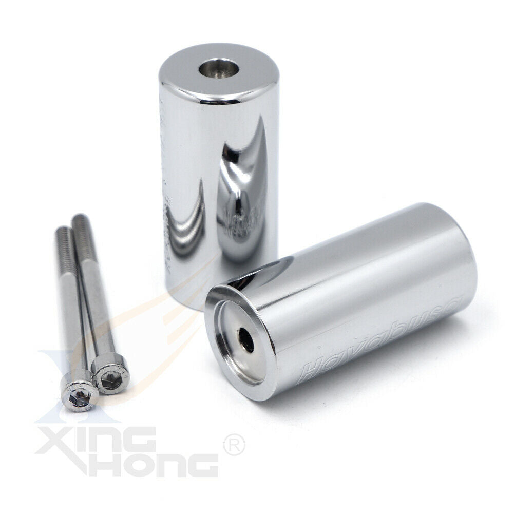 Billet Bar Ends Custom 3" Long Chrome For 1999 - 2014 Suzuki Hayabusa Gsxr1300