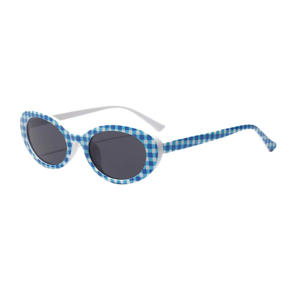 Retro Sunglasses Lady Thick Frame Printed Clout Goggles Mirrored Eyewear