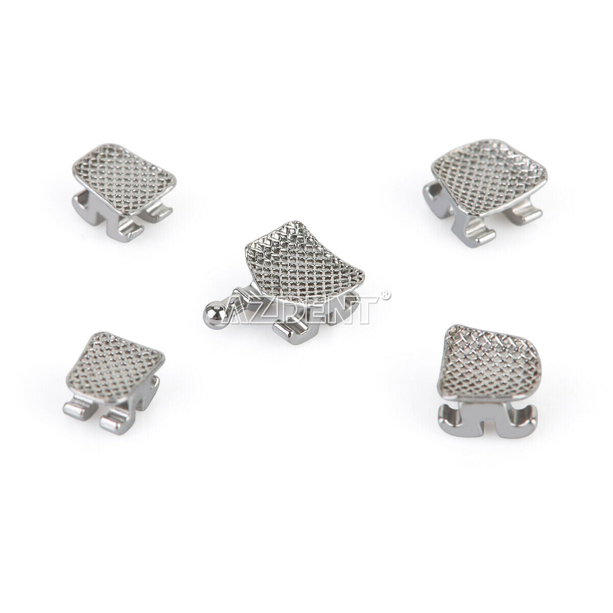 20 Packs Dental Metal Brackets Mini MBT Slot.022" 3 Hooks Orthodontics Braces