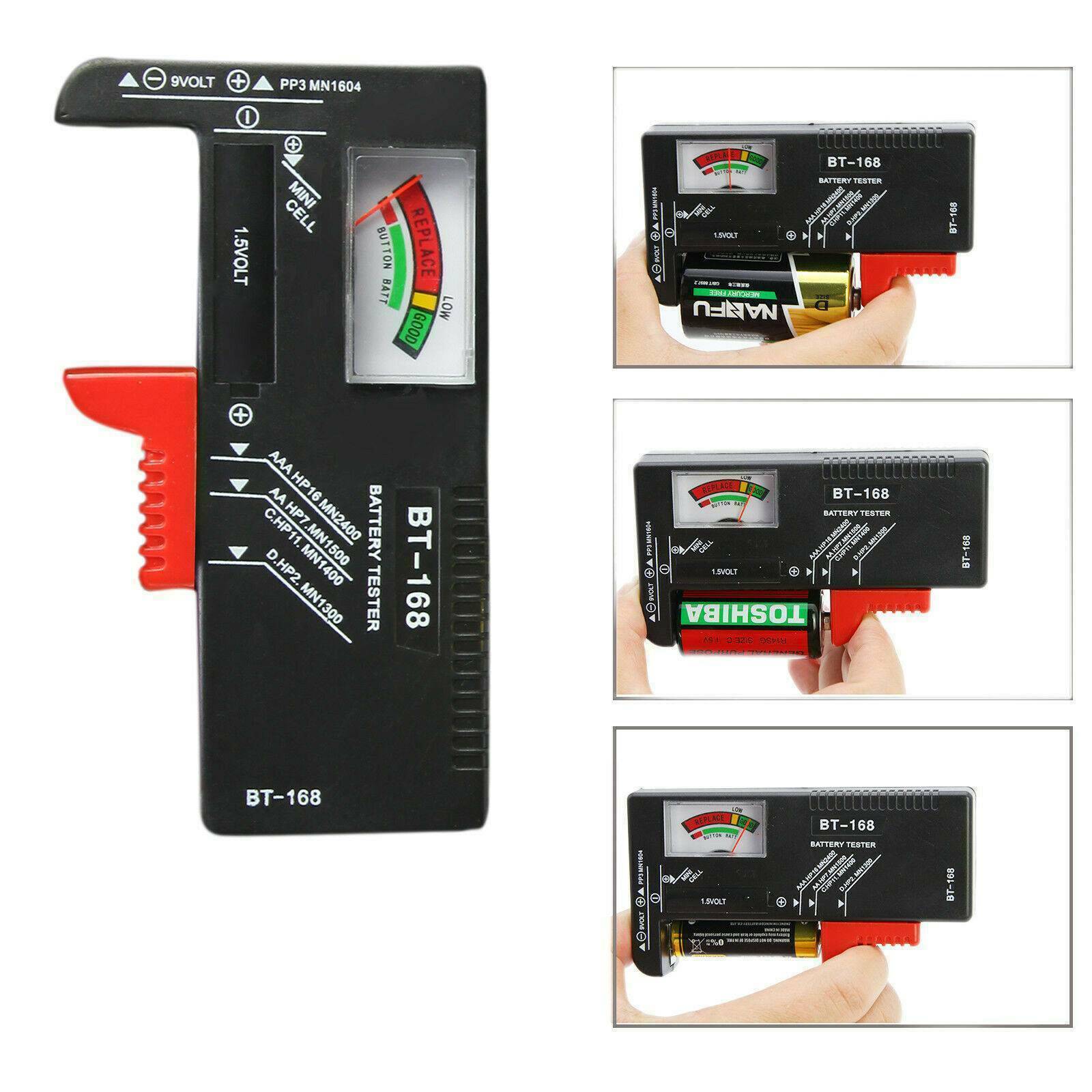 Universal AA/AAA/C/D 9V/1.5V BT-168 Button Cell Battery Volt Check Tester Tool