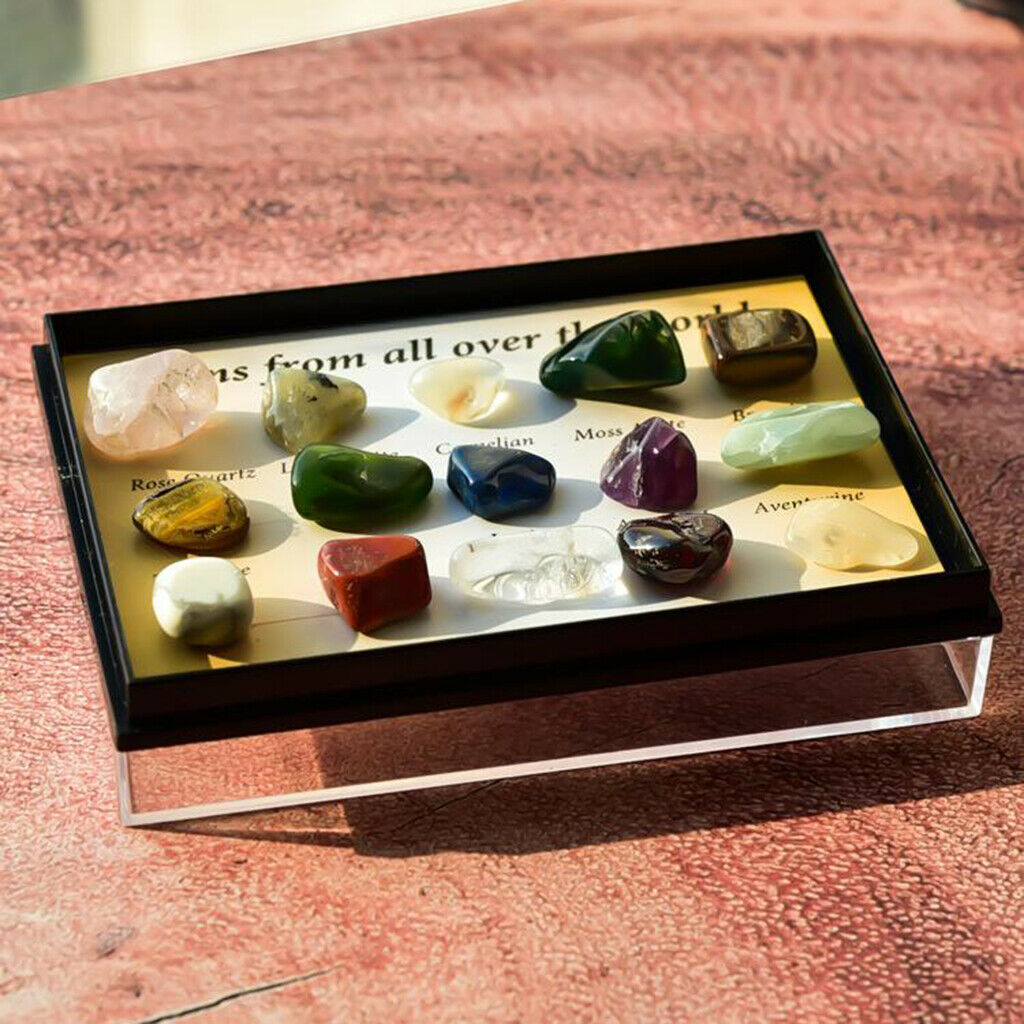 15Pcs/Box Natural Mineral Specimen Gift Polished Stone  Gemstones Quartz Crystal