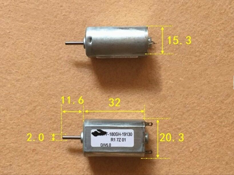 2pcs DC5V 40mA 7000rpm Micro Mute Motor Precious Metal Brush Motor