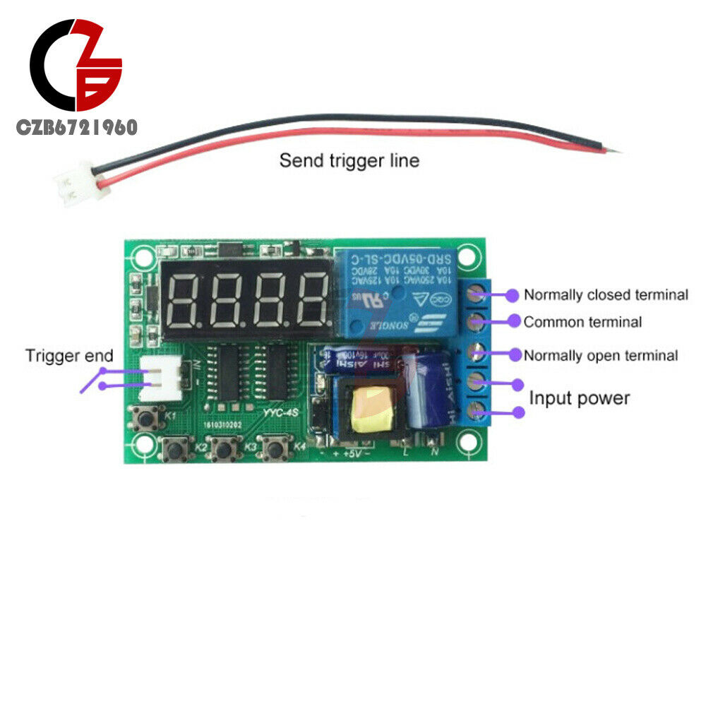 Multifunction Digital Display Time Control Relay Module AC110V / 220V 5A