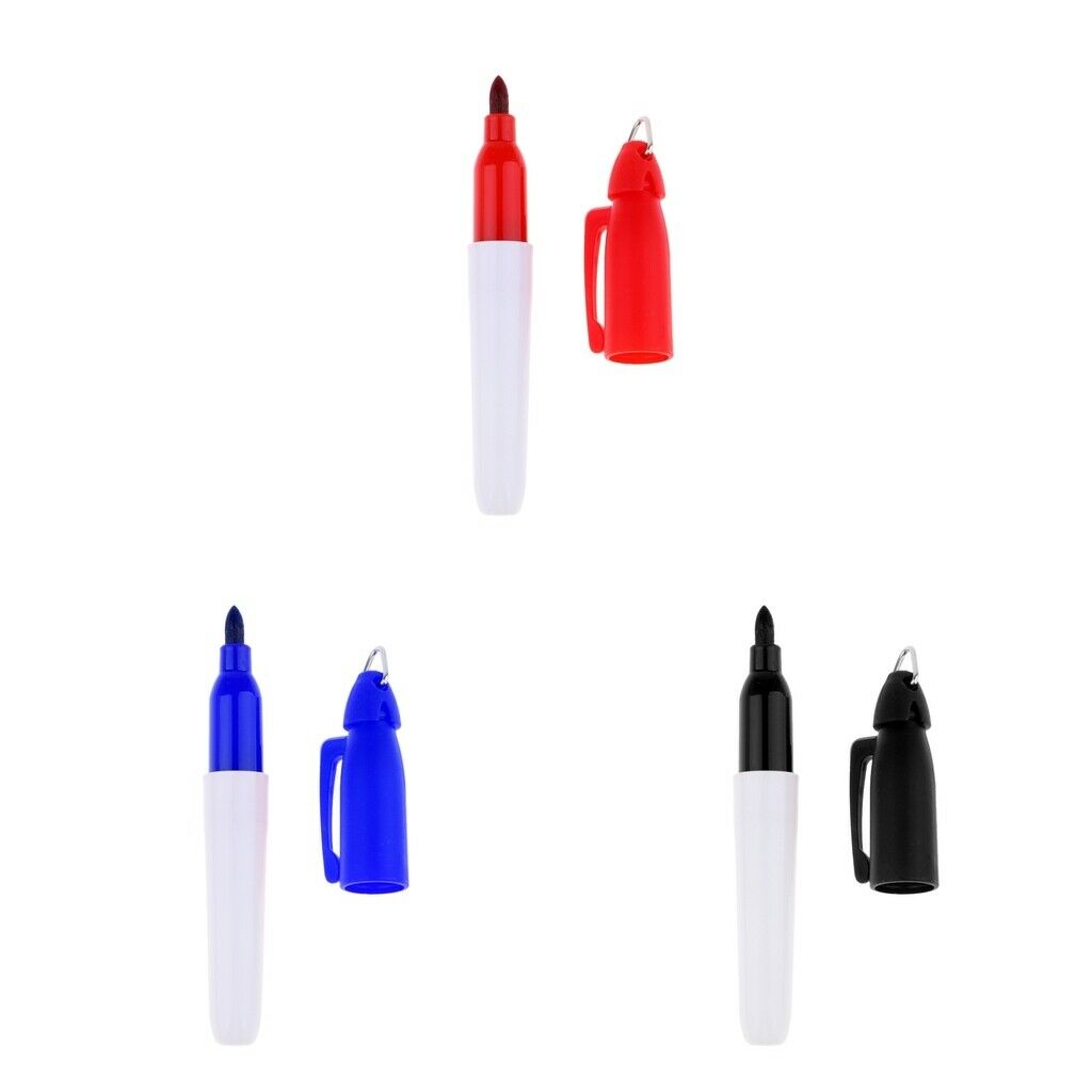 3Pcs Portable Golf Ball Marker Pen 3 Color Pack Liner Drawing Alignment Tool