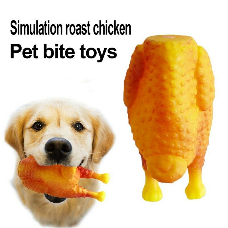 Dog Toys Simulation Silicone Roasted Chicken Tooth-resistant Teeth Pet TraininM1