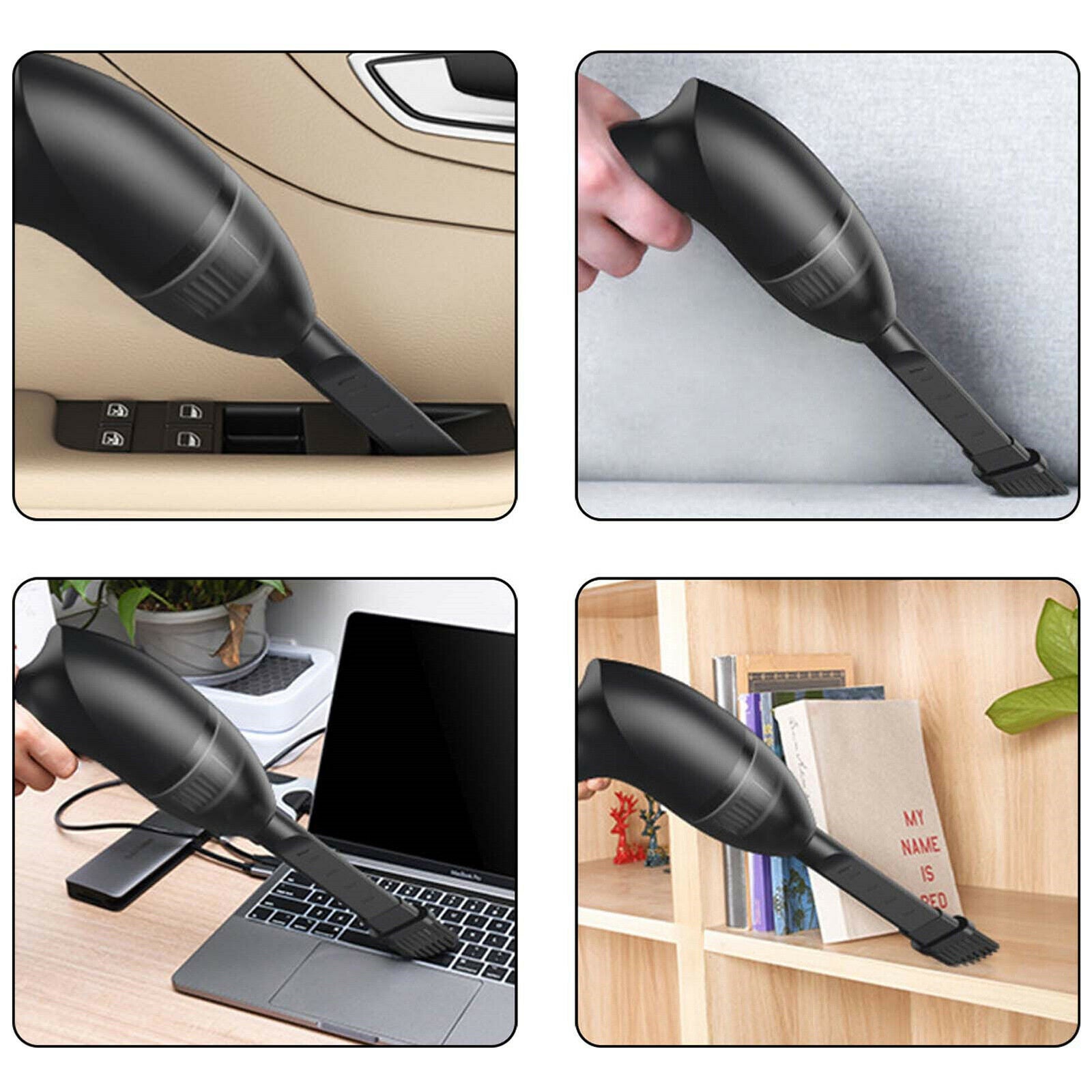 Portable Cordless Car Vacuum Cleaner Rechargeable USB 4000Pa Vacuum Cleaning