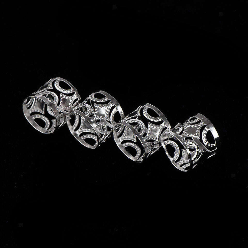 200 Pieces Dreadlocks Beads DIY Style Hair Decoration Braid Rings Hoops