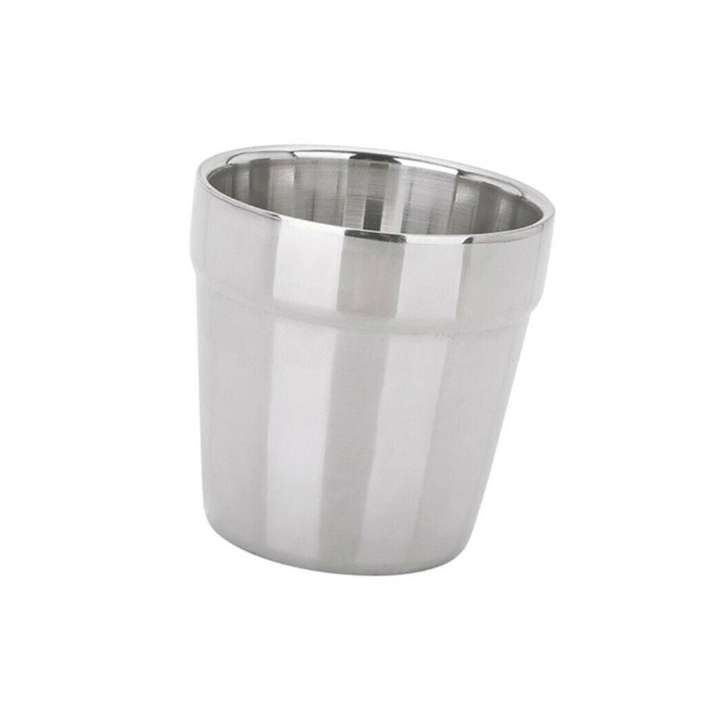 10 x double-walled stainless steel mug insulated mug drinking cup 180ml cup