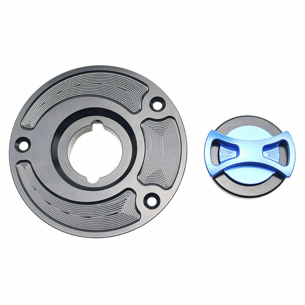 Blue CNC Bow-tie Gas Fuel Tank Cap Cover For Suzuki GSXR600/750/1000 Hayabusa