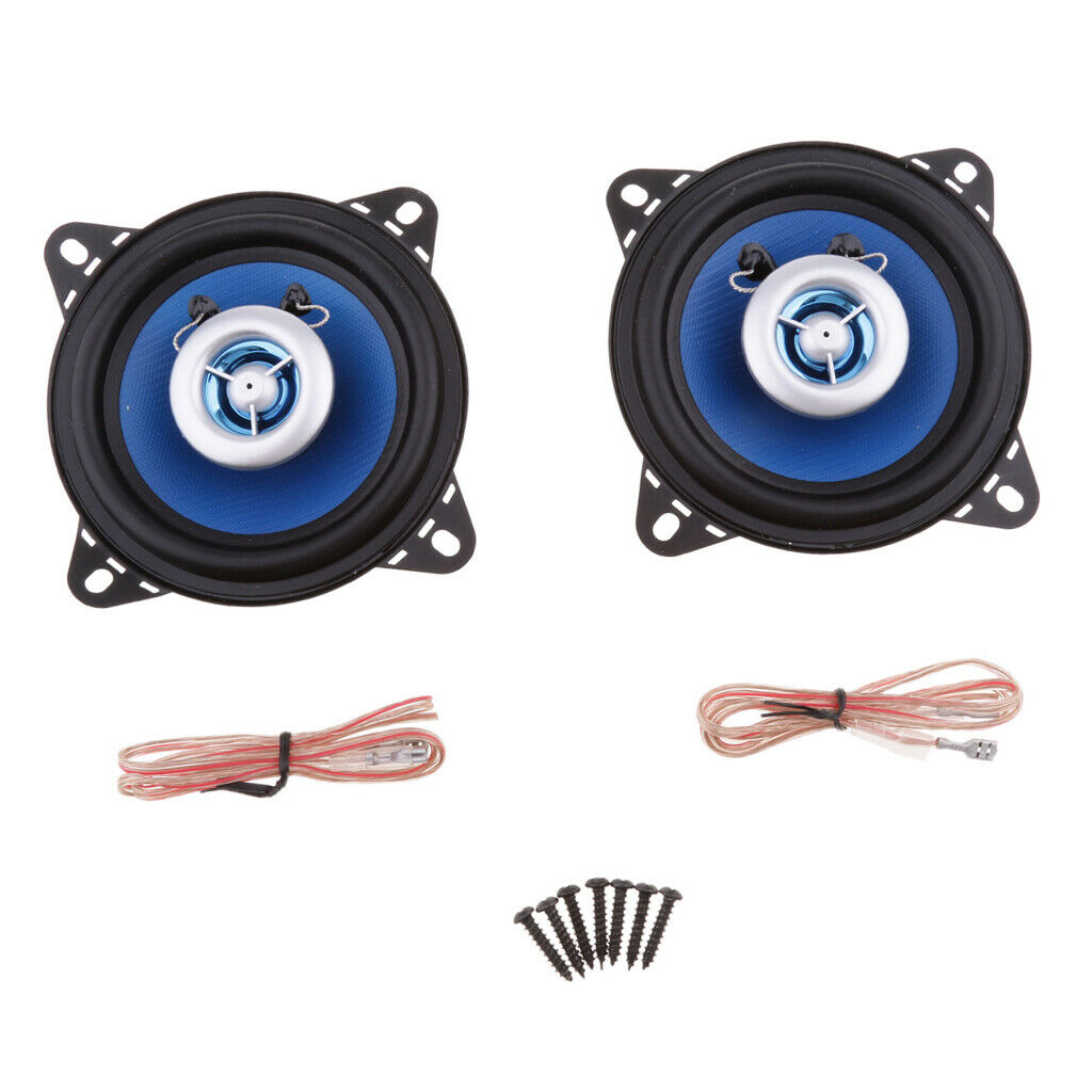 2 Pieces 80 Watts 4'' 2-Way HIFI Coaxial Car Audio Speakers Kits for Car SUV