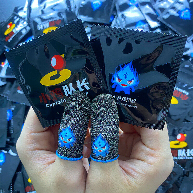 1 Pair Gaming Finger Sleeve Sweatproof Fingertips Cover For Mobile Games To KX