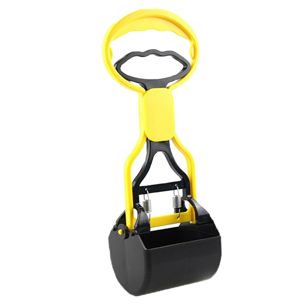 Portable Dog Poop Scooper Long-handle Pet Litter Remover Purple/Yellow