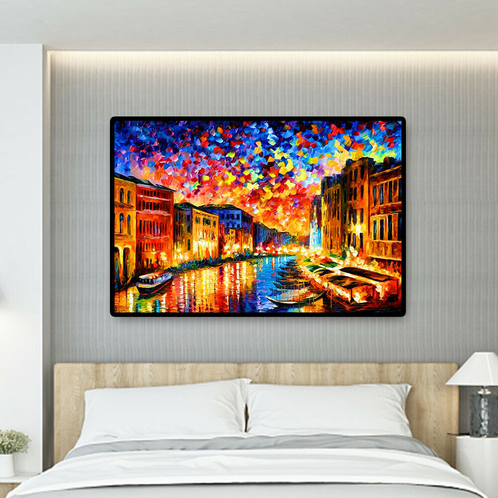 Water Night City Paper Puzzles 1000pcs Adults Kids Jigsaw Picture DIY Toys @