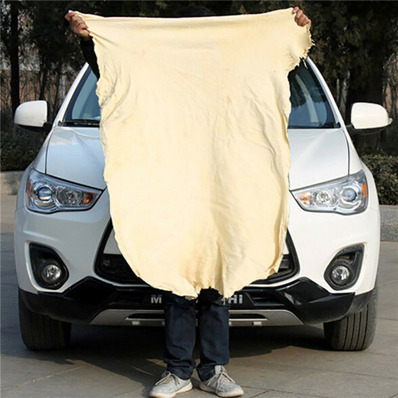 Natural Chamois Leather Car Cleaning Cloths Washing Suede Absorbent Towel Ne Rf
