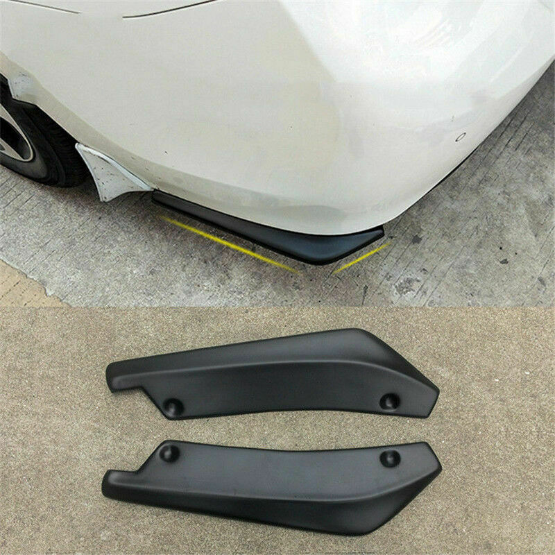 Universal Rear lip Bumper Spoiler Canards Diffuser Car Side Fin Scratch Protect