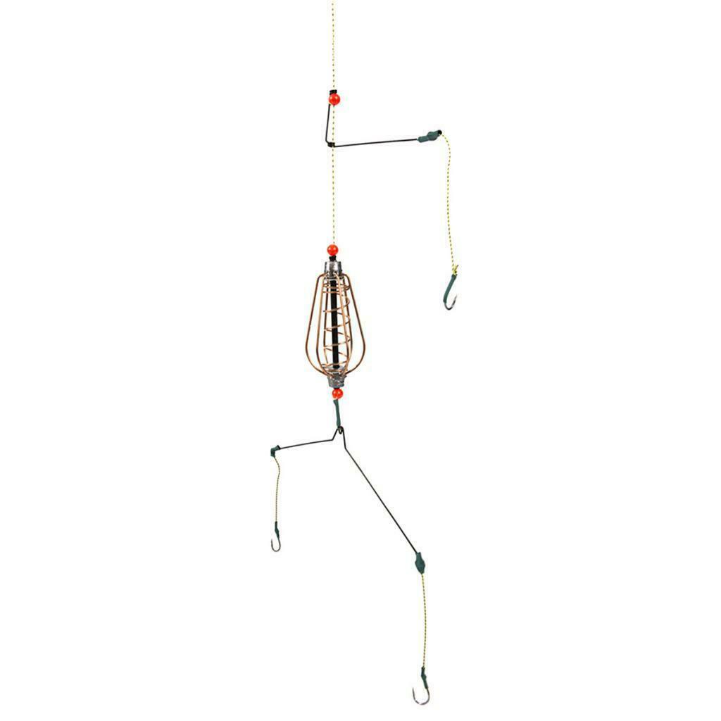 6x Pack of 6 Spring Fishing Feeder Lead w/ Hooks 15/20/25g Fishing Lure Cage