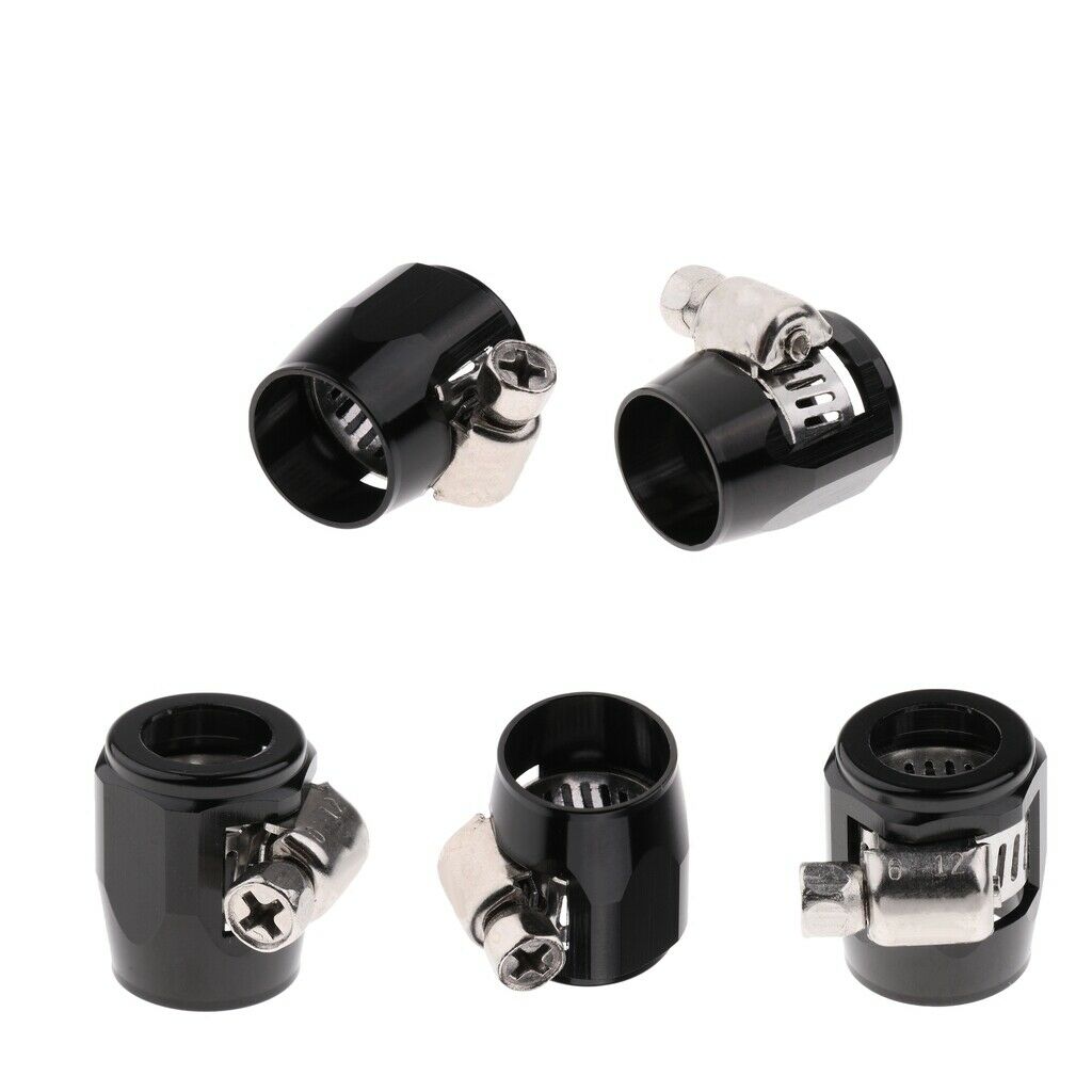 5x Aluminum Hose Clamps With Worm Drive, Clamping Range Î¦ 12-19mm