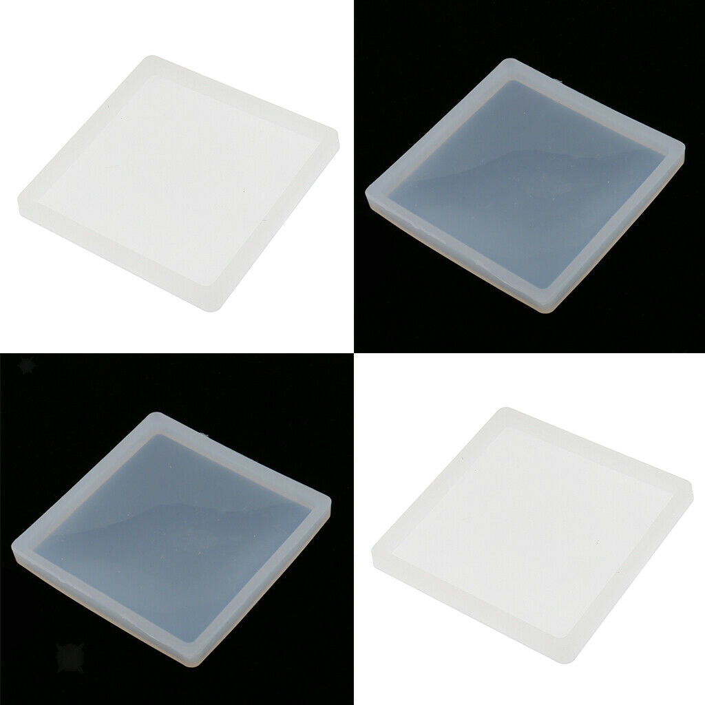 4 pieces square shape jewelry silicone mold ornament