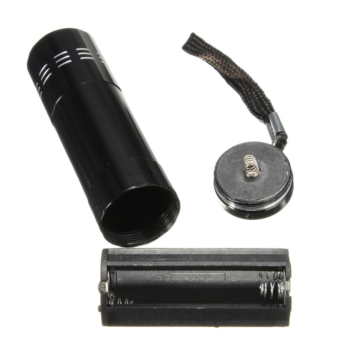 Mini 9 LED Aluminum UV Ultra Violet Hand Flashlight Blacklight Torch Light Lamp