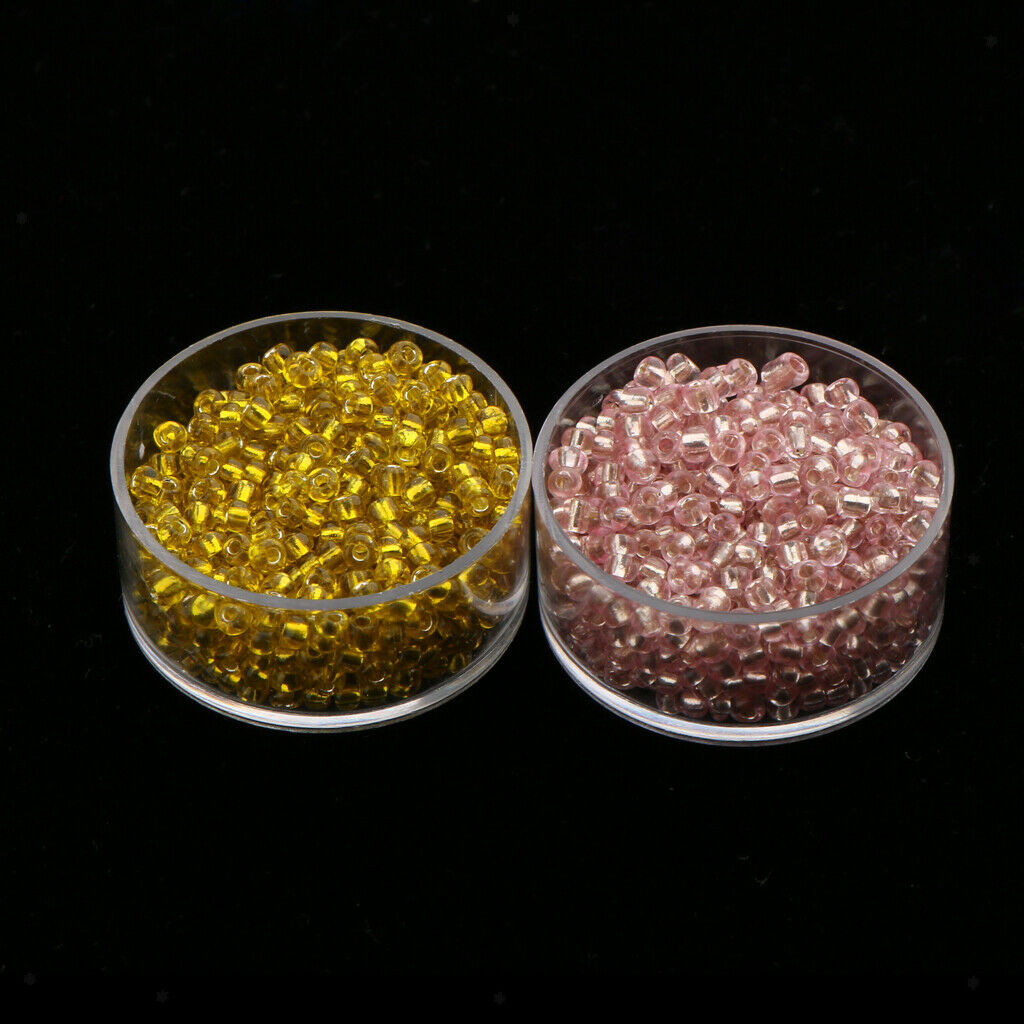 3600Pcs 2mm Round Czech Glass  Spacer Beads Jewelry Making DIY Crafts