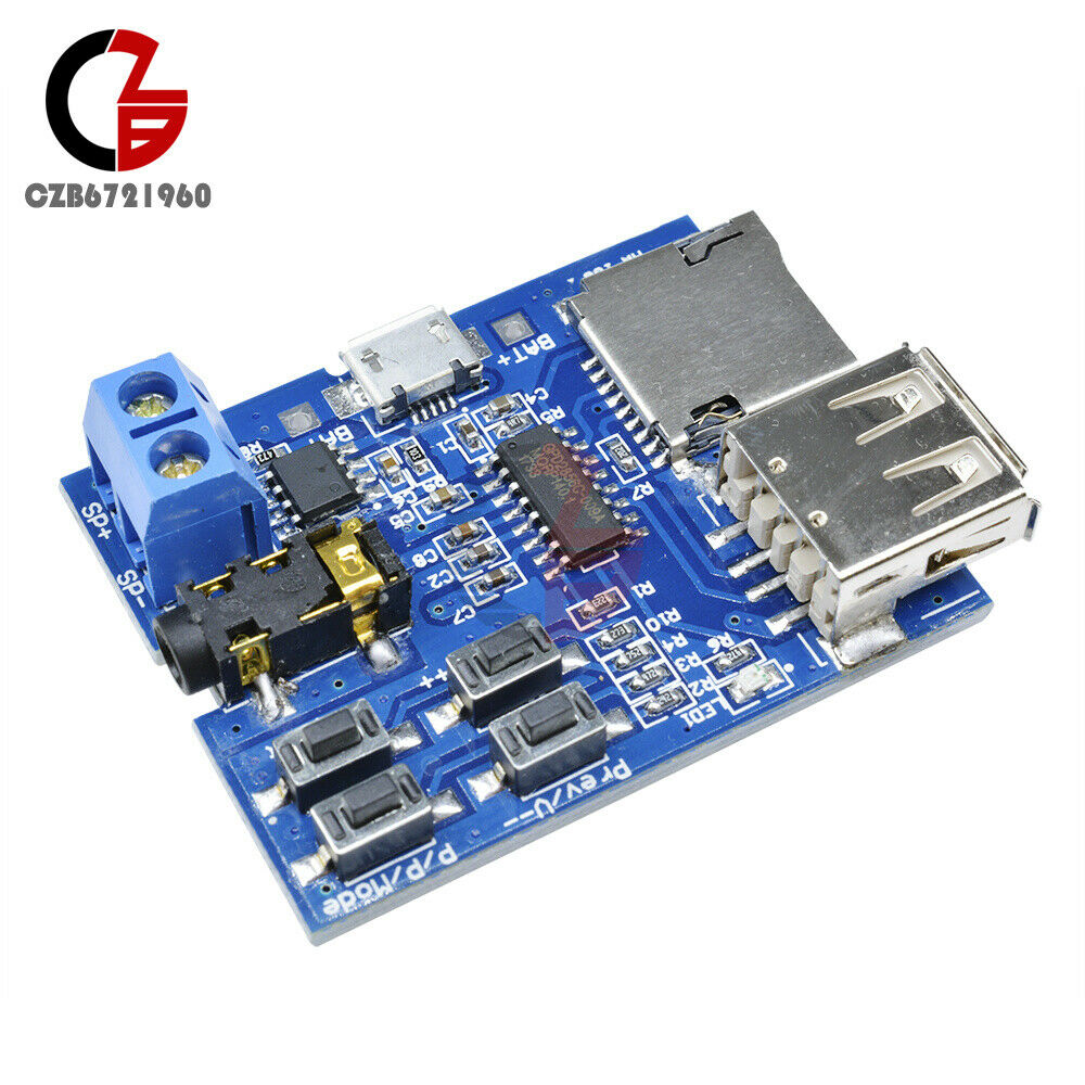5PCS MP3 Decoder Board Digital Audio Amplifier Decoding Module TF Card U Disk