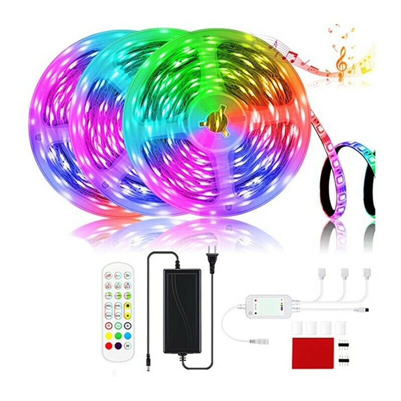 LED Lights for Bedroom Strip Lights 5050 Flexible Strip Lights Built-in Mic ,SR9