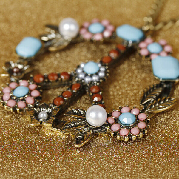 Pendant Necklace Color Cute Beads Flower Symbol Peace Novel Exotic Necklace