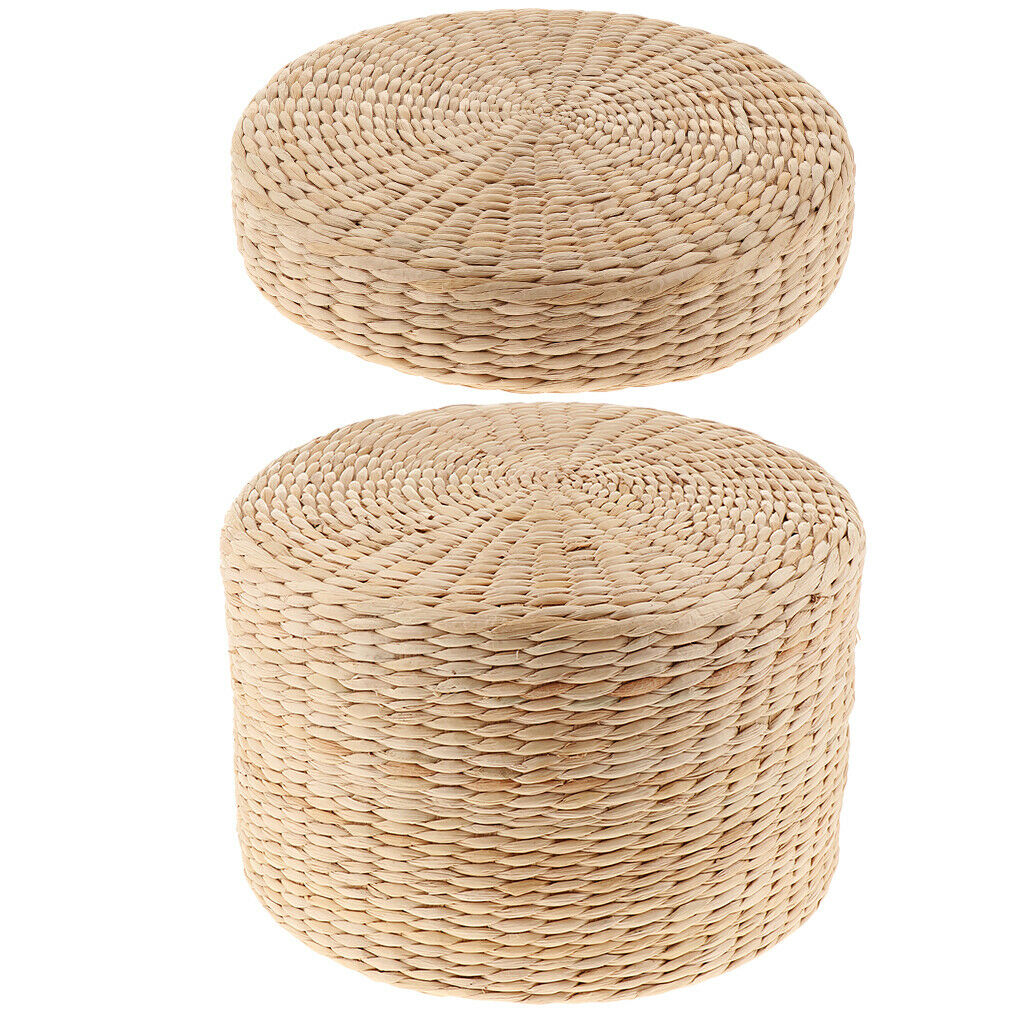 2 pieces Japanese straw pillow tatami floor pillow