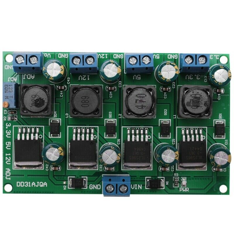 3A 4 Channels Multiple Switching Power Supply Module 3.3V 5V 12V ADJ AdjustablQ3