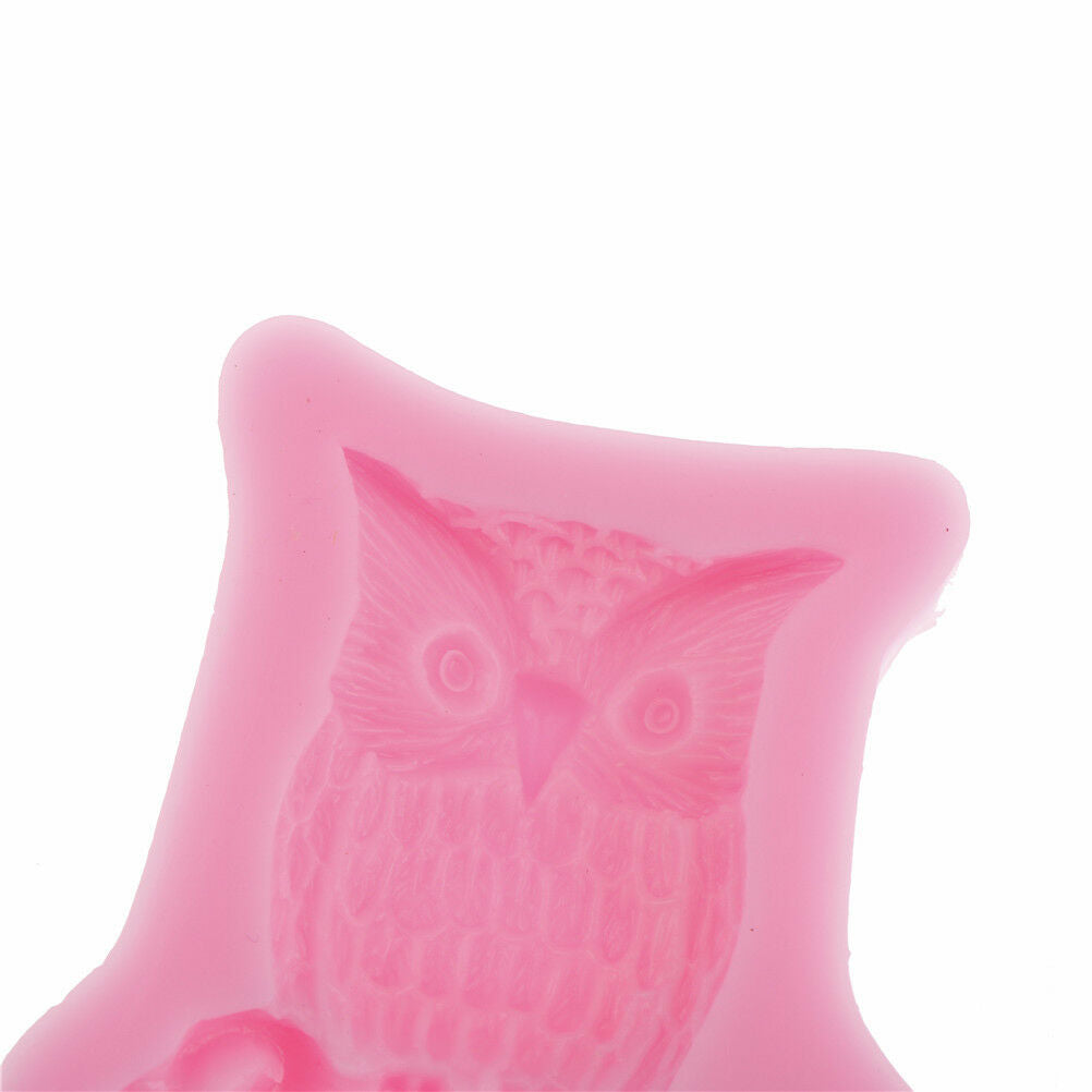 New Arrival Owl shape fondant mold cake decoration tools soap candle moul.l8