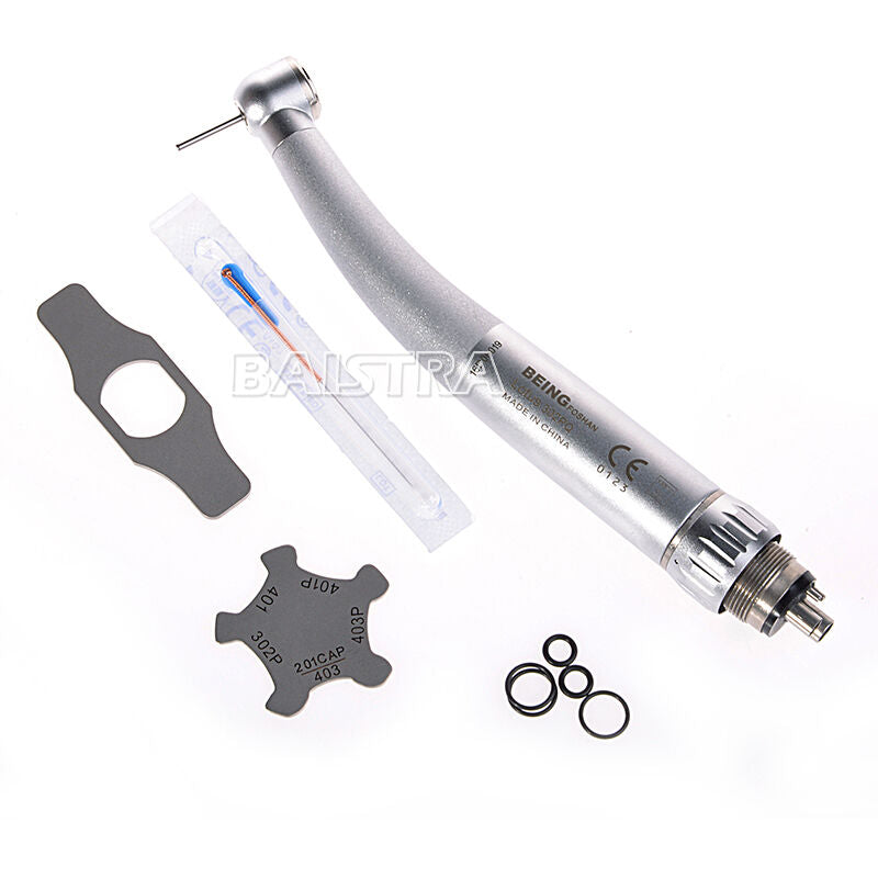 Dental BEING 4 Holes High Speed Push Button Handpiece Lotus 302PQ Quick Coupling