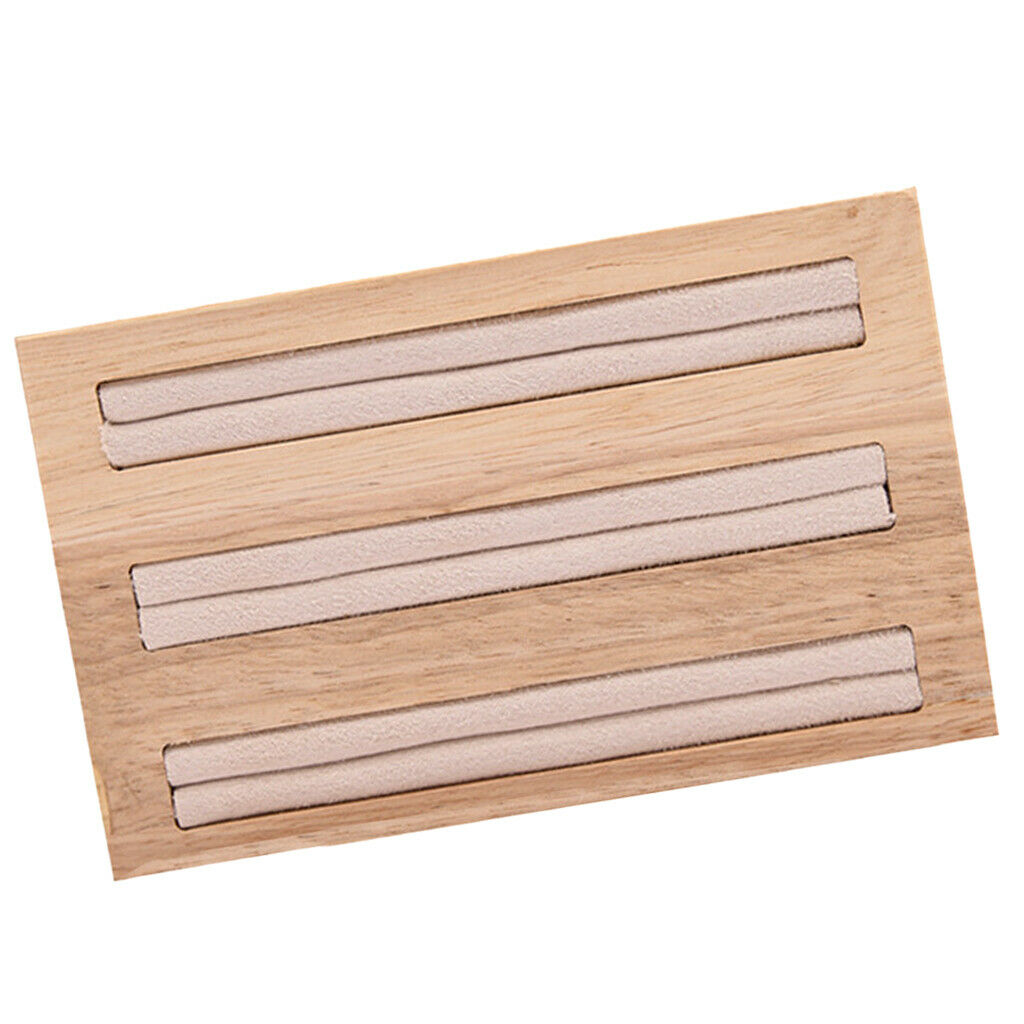 2Pcs Solid Wood Display Stand Tray Jewellery Stoage Organizers Bracelets