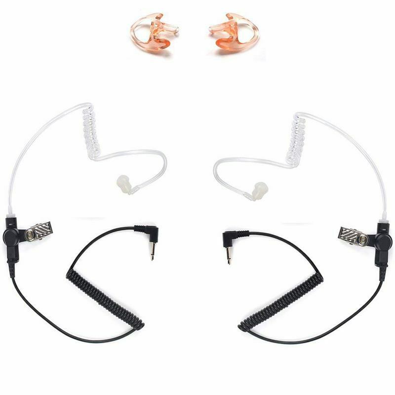 3.5mm Police Listen Only Acoustic Tube Earpiece with One Pair Medium Earmolds F8