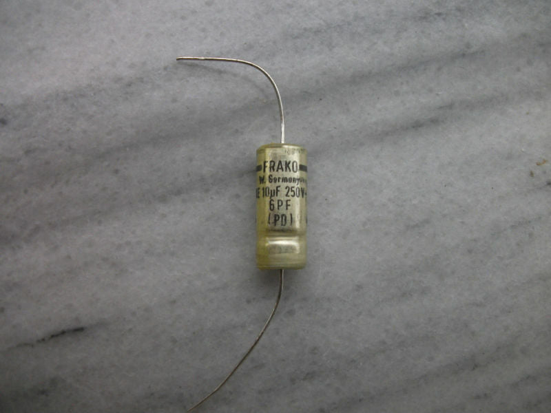 2PCS NOS FRAKO GPF 10uf 250V Axial HI END TUBE AMP Capacitors FOR AUDIO!