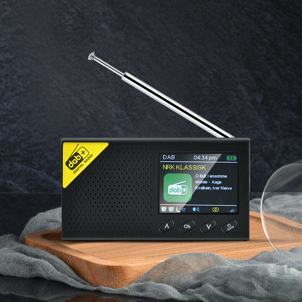Home Pocket DAB Digital Radio w/ Antenna FM Receiver Rechargeable Battery