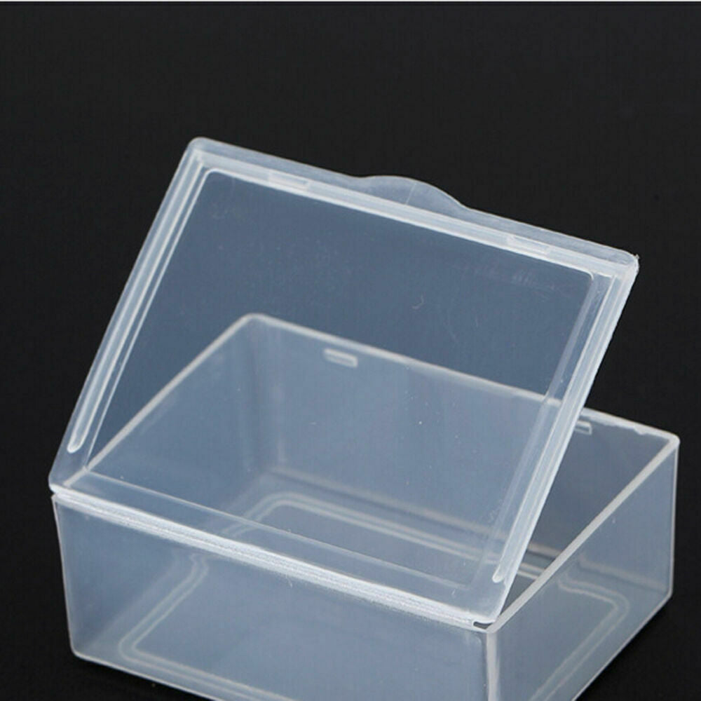 5 Pcs Clear Storage Box Plastic Jewelry Earrings Container Case Organizer Holder