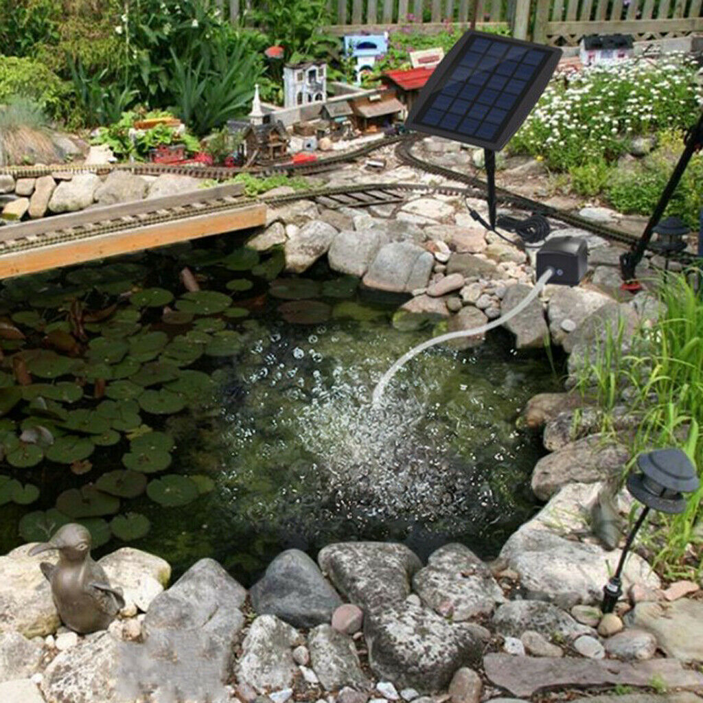 Solar Pond Air Stone Aerator Solar Water Pump Oxygenator for Fish Tank