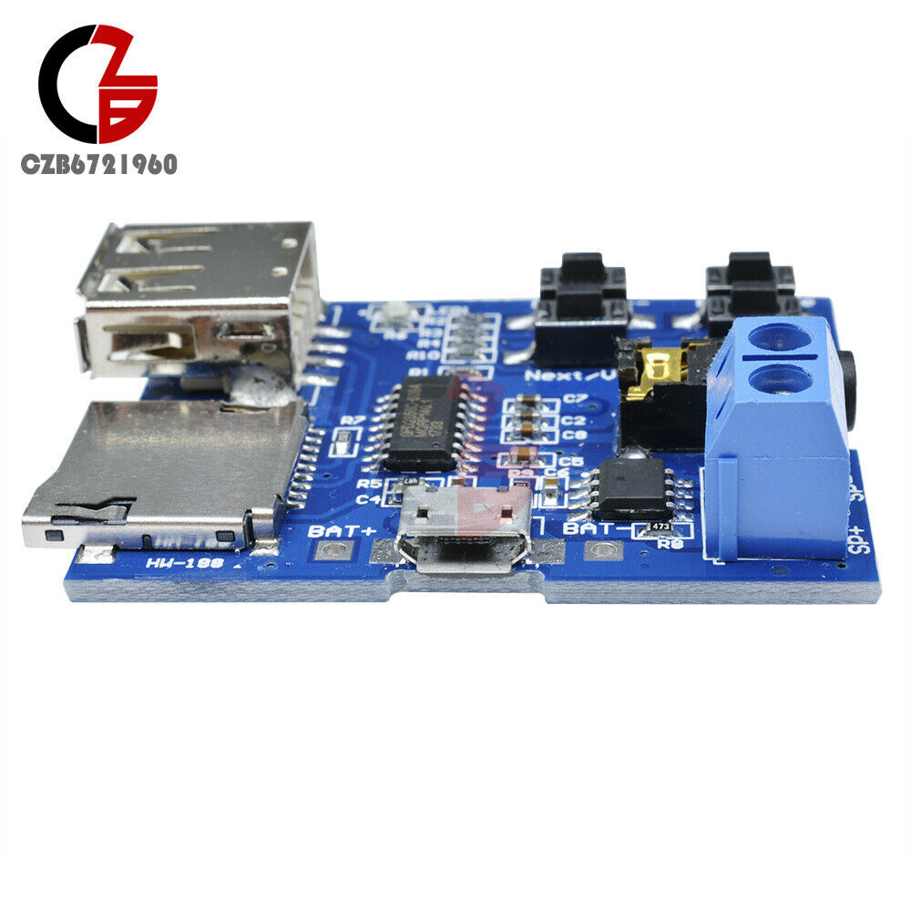 10PCS MP3 Decoder Board Digital Audio Amplifier Decoding Module TF Card U Disk