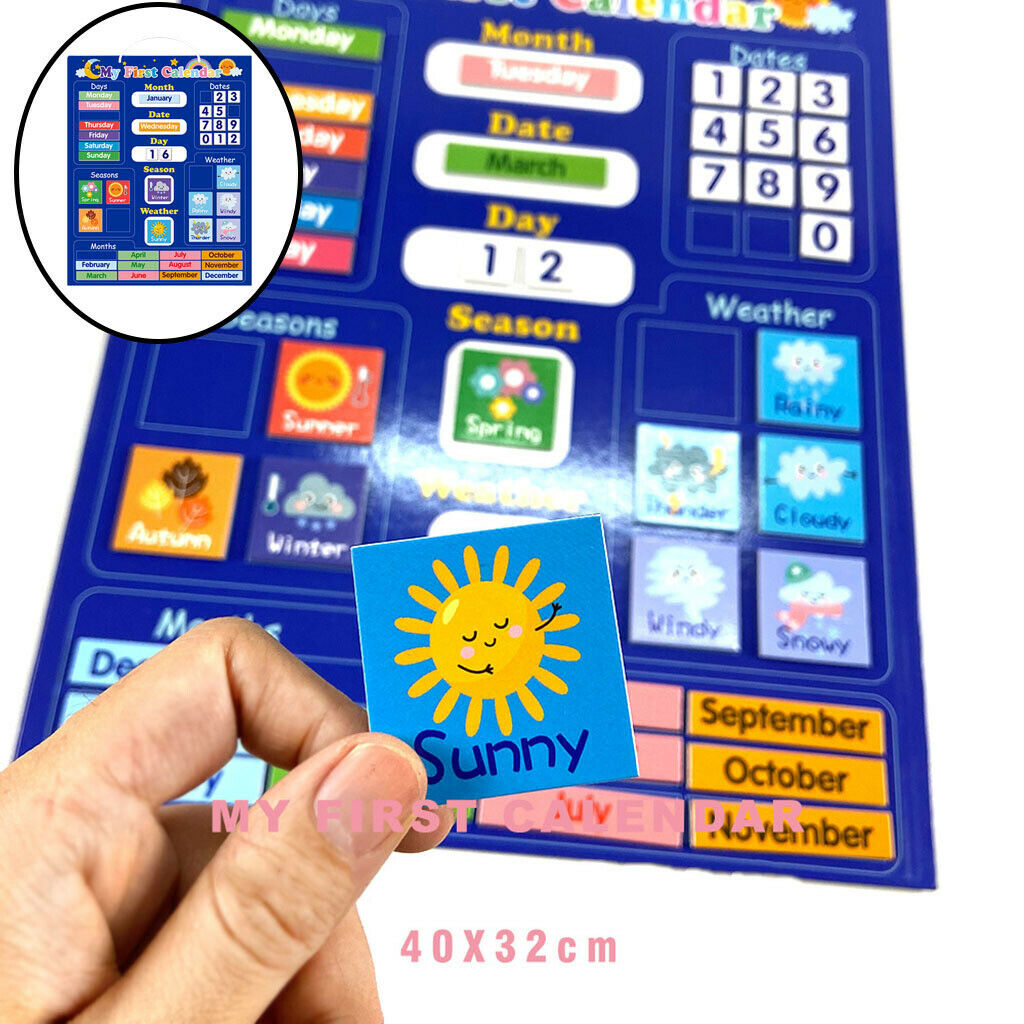 Circle Time Center Classroom Pocket Chart School Calendar and Weather Pocket