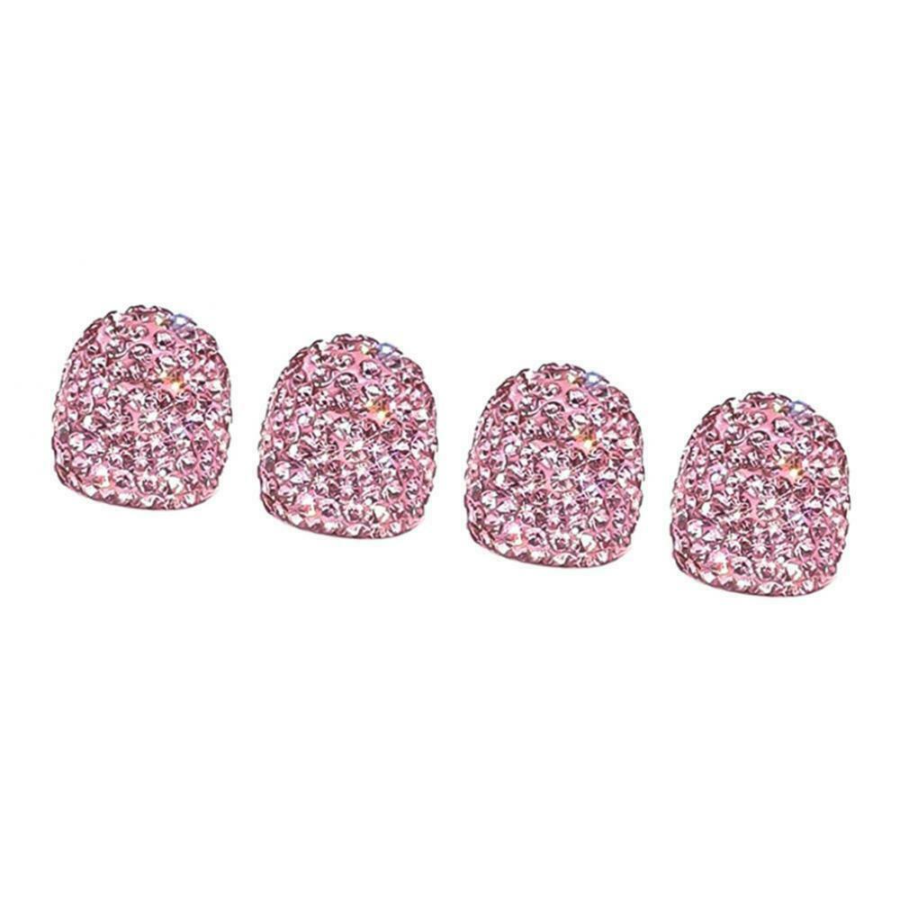 8xDiamond Universal Car Tire Air Seal  Anti-rust Valve  Pink