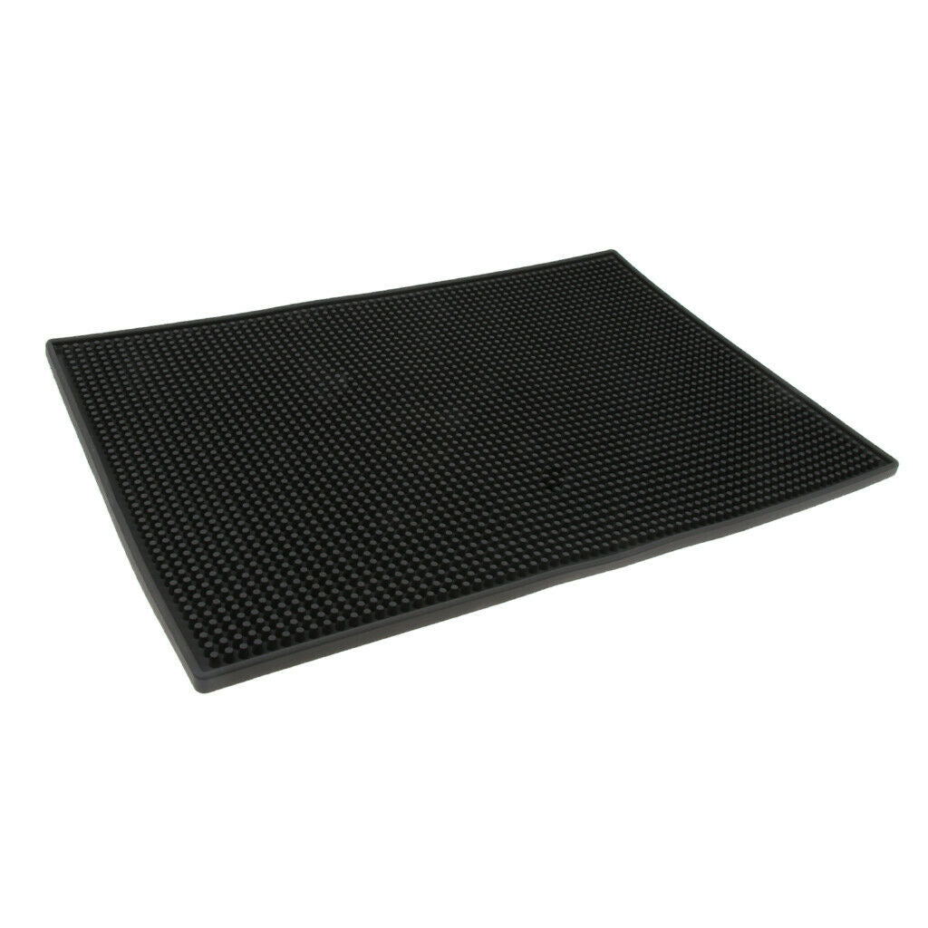 1 Pieces Black Rubber Bar Runner Spill Mat for Home Pub Cafe Decoration