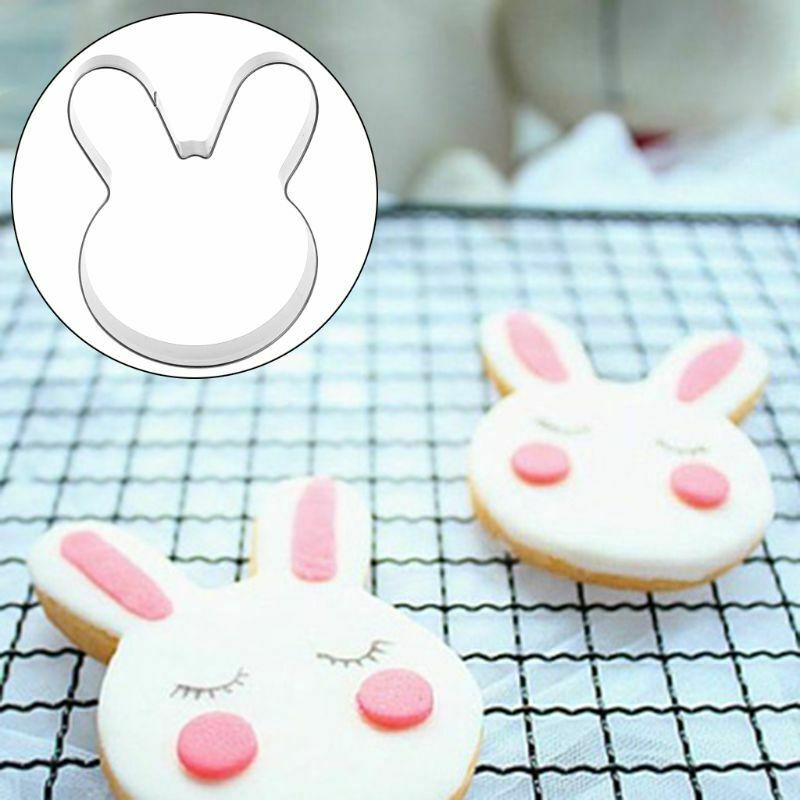 Easter Rabbit Bunny Head Stainless Steel Cookie Cutter Cake Chocolate Mold