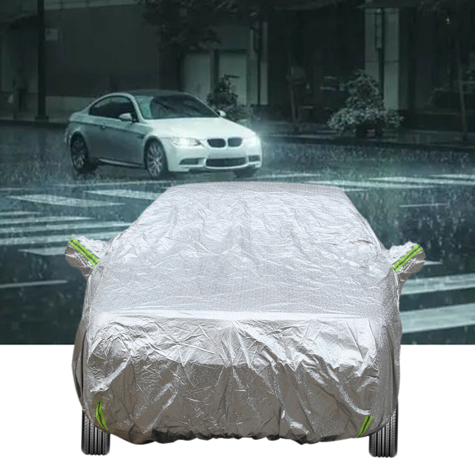 Car Cover Waterproof Windproof Rain UV Resistant All-Weather Protection YL