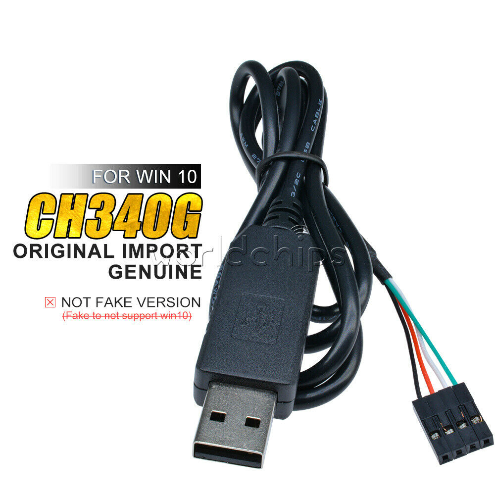 CH340G to TTL RS232 Serial 5V USB Cable with WIN10 for Arduino AVR MCU ARM