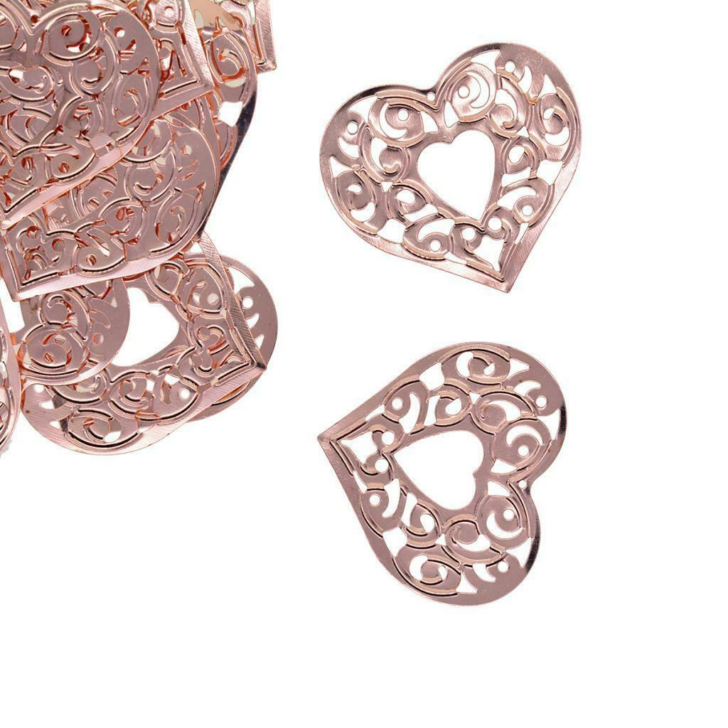 60Pcs Filigree Charms Pendants Scrapbooking Crafts Making Bracelets Necklace